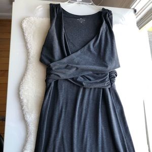 Athleta grey wrap dress size medium